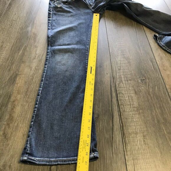 Silver Jeans Womens Berkley Slim Boot Low Rise Distressed Medium Wash Size 30/31 - Picture 9 of 11